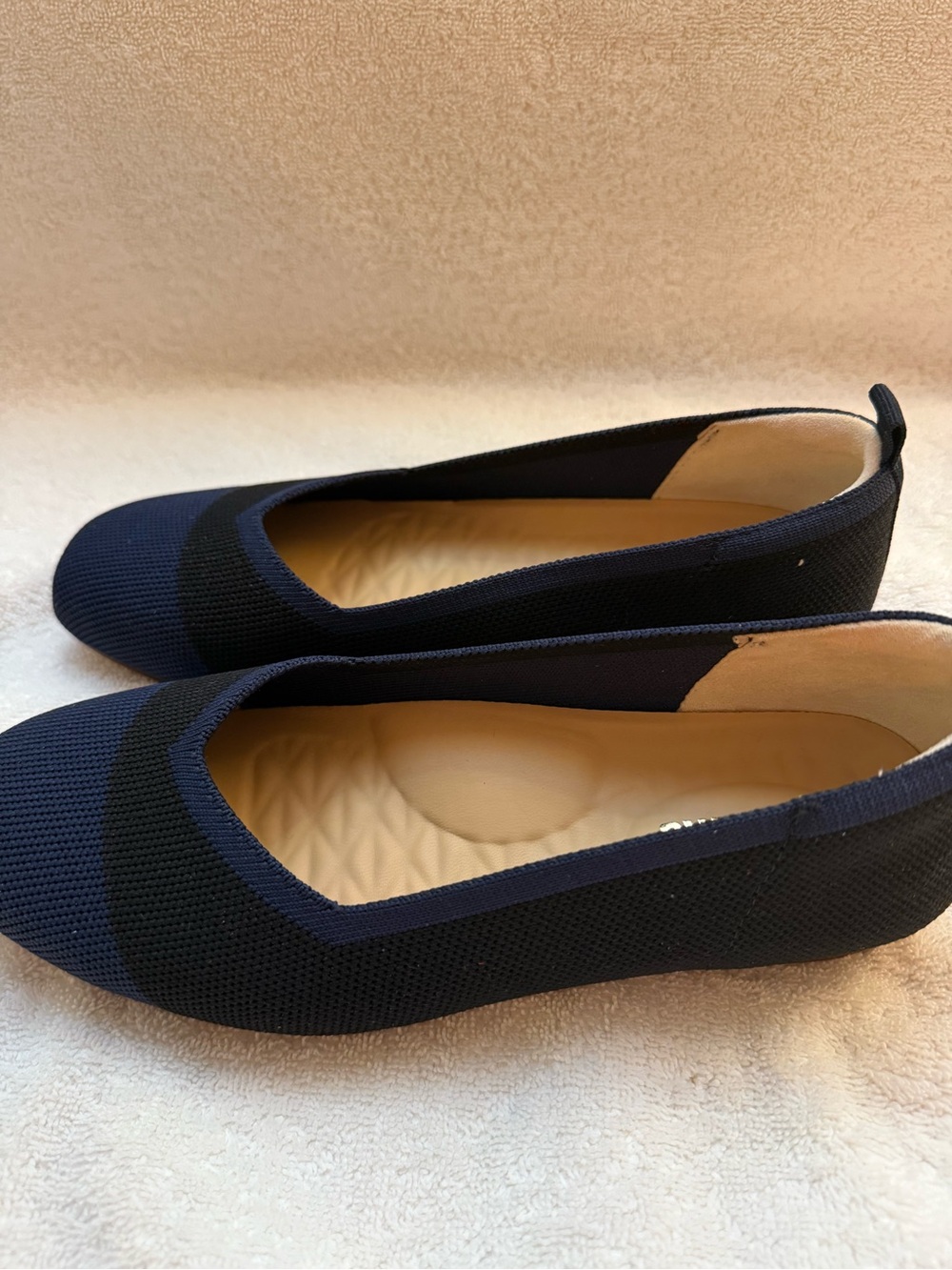 Ladies Navy & Black Knit Ballet Flats Classic bundle shoes for deeper discount - Picture 4 of 14